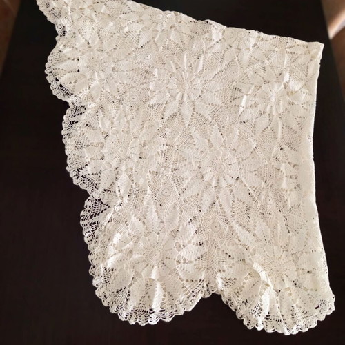 Handmade Crochet Round Tablecloth 176 cm Diameter 100% Cotton New