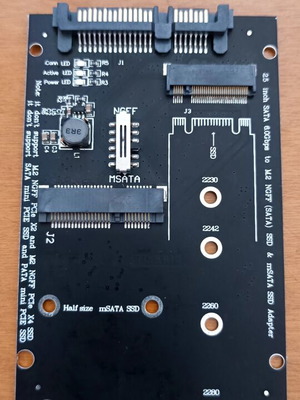 2.5 inch SATA to M.2 NGFF SSD and mSATA SSD adapter card
