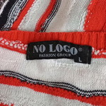 Pullover used, size L, orange striped