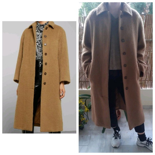 Weekday camel wool coat used, size S