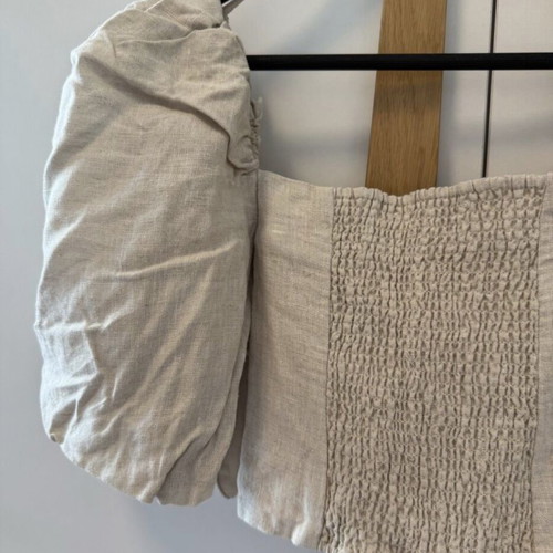 &Other Stories Linen Crop Top Beige M-L EU40 New