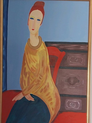 Oil painting on canvas like new, 90×60, framed