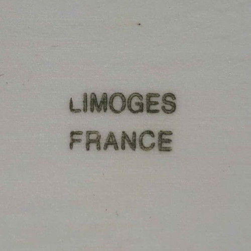 Porcelain Limoges platter with Greek Embassy Nigeria emblem like new