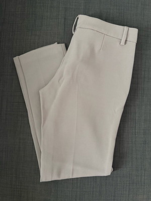 Benetton pants gray straight fit like new, size XS