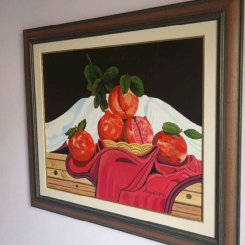 Oil painting on canvas used, 80x70 cm with frame