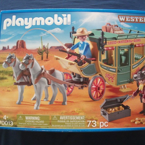 Playmobil 70013 Western Stagecoach set like new, complete