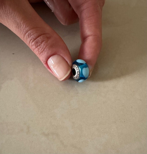 Pandora Charm Murano Μπλε Καρδιές