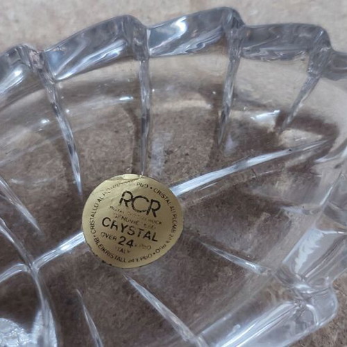 RCR crystal trinket dish leaf design new