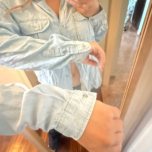 Massimo Dutti shirt like new, blue, silky texture