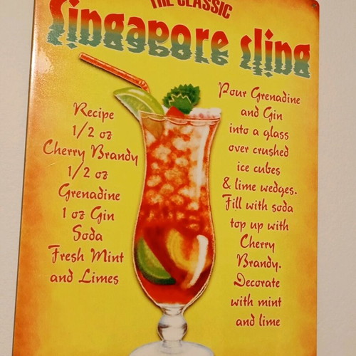 Metal decorative sign used
