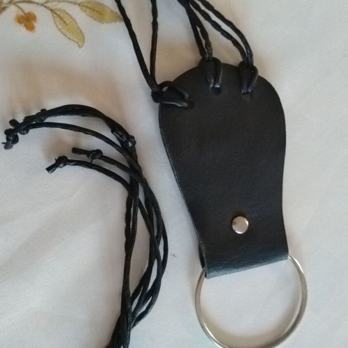 Women's black belt with cords like new