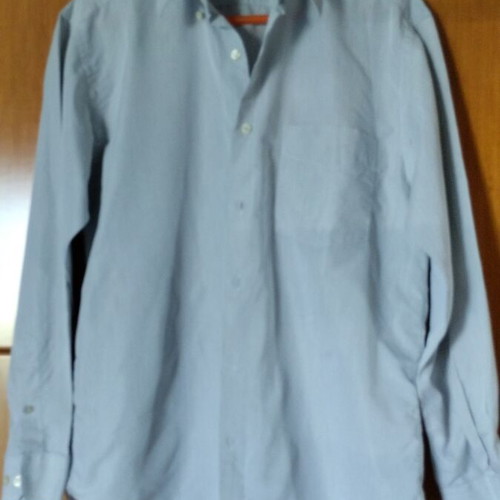 Cristiano Moratti men's dress shirt M, light grey turquoise