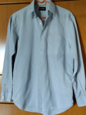 Cristiano Moratti men's dress shirt M, light grey turquoise