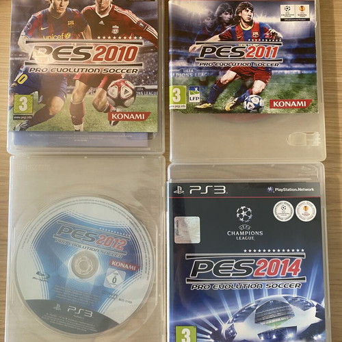Pro Evolution Soccer games for PlayStation 3, pack of 4