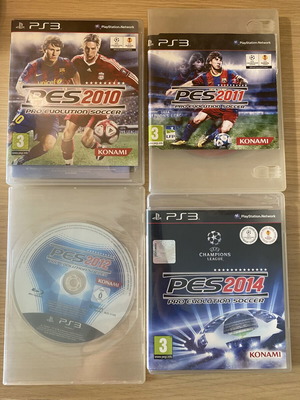 Pro Evolution Soccer games for PlayStation 3, pack of 4