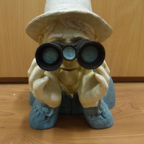 Old tabletop figure used, 30 cm, synthetic material