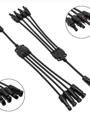 MC4 Solar Y-Type Cable Branch Connectors for Photovoltaic Panels New
