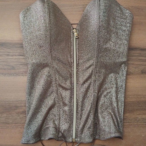 Med Gold Label Corset Bustier like new, beige and gold