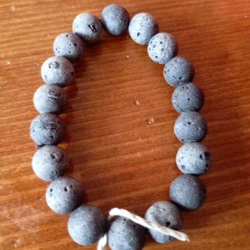 Lava Stone Bead Bracelet from Santorini used