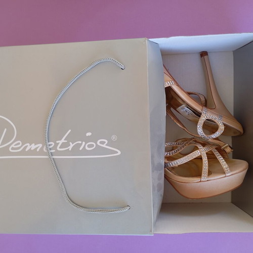 Demetrios high-heeled sandals like new, beige, size 39