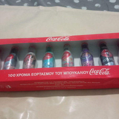 Coca-Cola Mini Bottles 100 Years Collectible Set like new