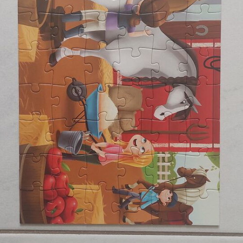 Educa puzzle 2x48 pieces with horses like new