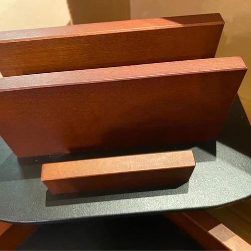 Bestar 7187LDV Creative Desk Set used, 6 pieces, wood and leather