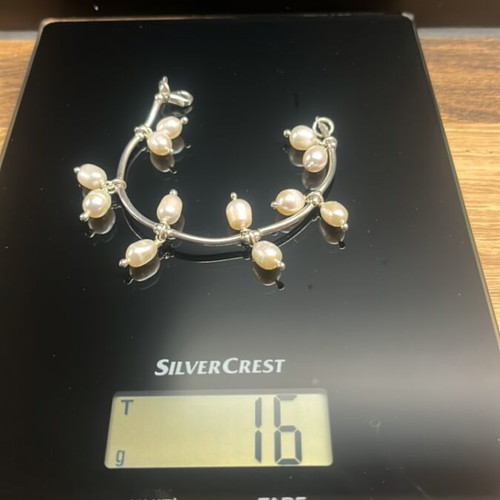 Silver 925 Bracelet with Pearls like new