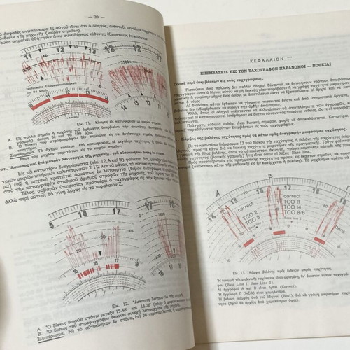 Tachographs of Automobiles book used, 1977 edition
