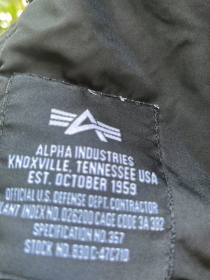 Alpha Industries jacket medium used, black