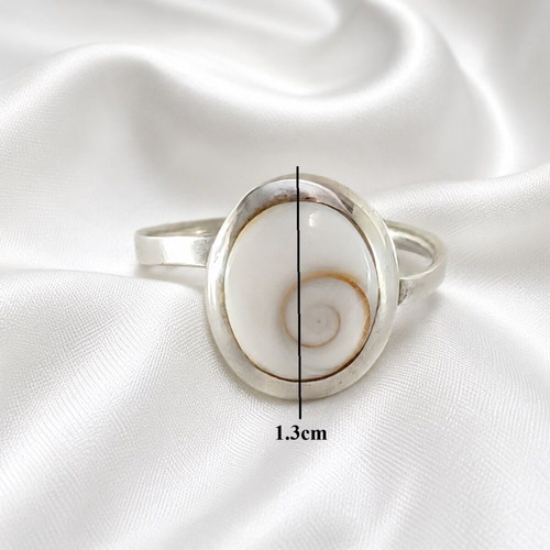 Handmade Gianniotiko ring silver 925 with sea eye stone new