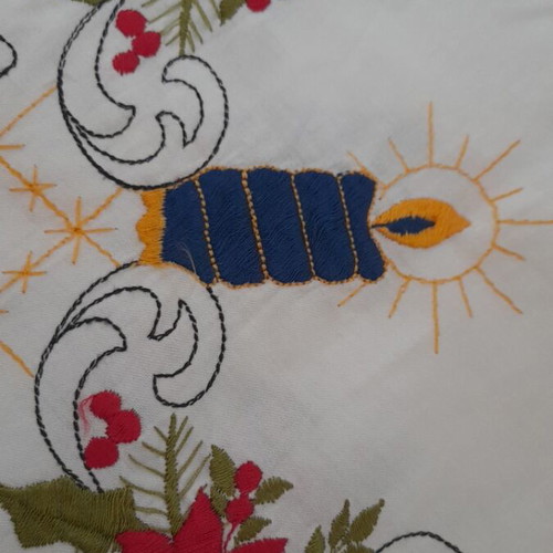 Easter tablecloth set with embroidery and two placemats new