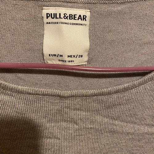 PullnBear Medium gray cropped sweater like new