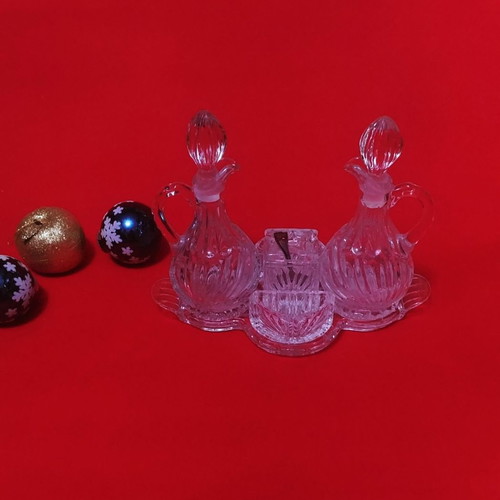 Spice set new 10 pieces, German vintage crystal