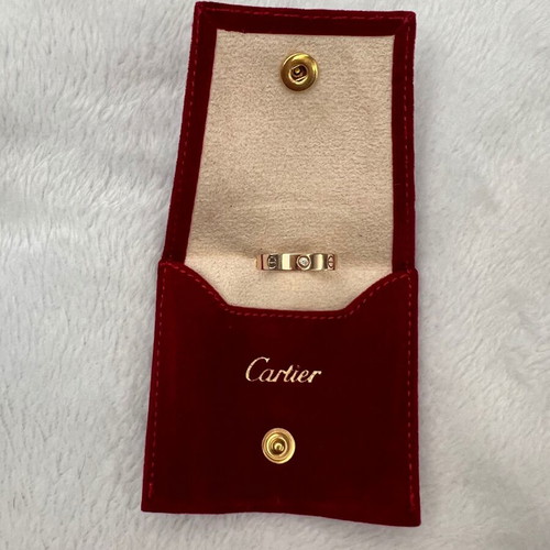 Cartier Love ring used, rose gold 750 with 1 diamond size 53