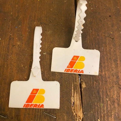 Iberia luggage tags used, set of 2 pieces