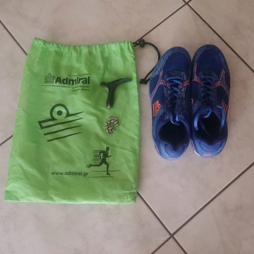 Spikes running shoes used, size 40, blue athletic