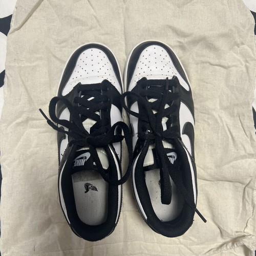 Nike Dunk Low sneakers, size 38.5, black and white