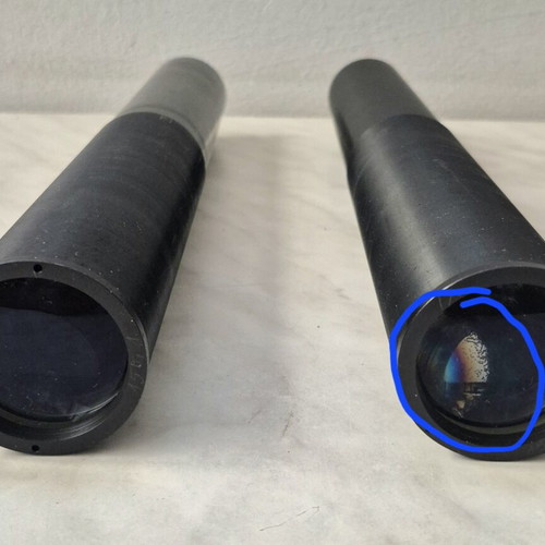 Set of 2 large optical tubes for surveying equipment