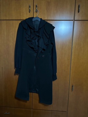 Black long coat used, below the knee