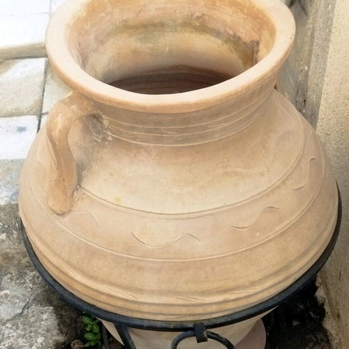Πήλινο Πυθάρι Κριτικό χειροποίητο σε άριστη κατάσταση με βάση