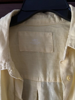 Yellow Marks & Spencer shirt like new, size L
