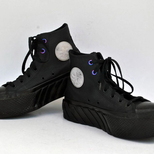 Converse All Star Chunky Sneakers Size 39, black double sole