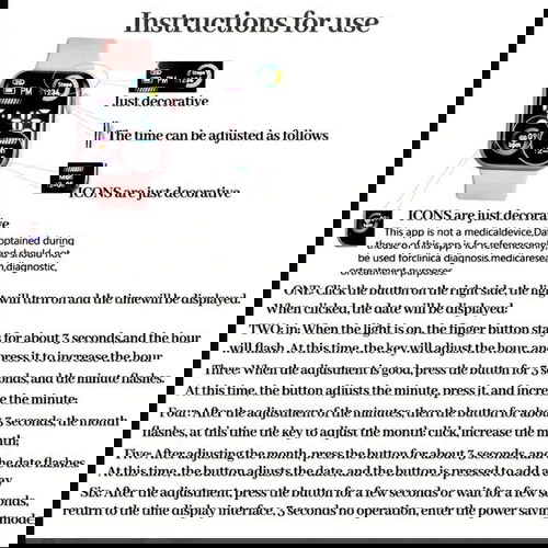 Σετ μοντέρνο ρολόι και κοσμήματα 6 τεμαχίων, καινούργιο, ροζ