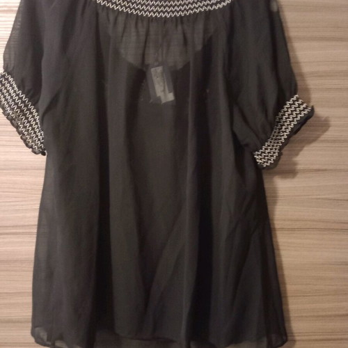 Marks & Spencer black blouse new, transparent with inner top