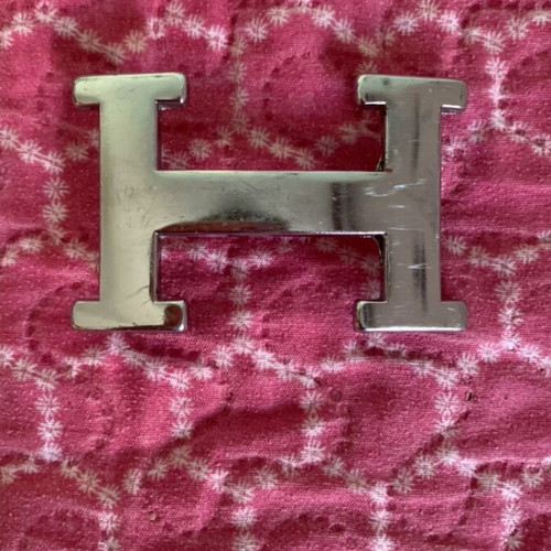 Hermes belt buckle, silver