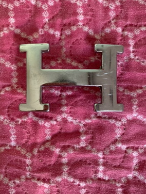 Hermes belt buckle, silver