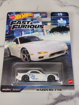 Hot Wheels Mazda RX-7 FD white premium Fast and Furious