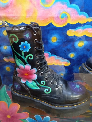 Dr Martens boots new, unique handmade design, black