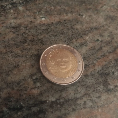 Monaco 2 Euro commemorative coin used